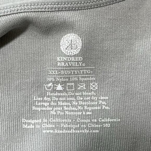 Kindred Bravely Maternity & Nursing Tank Top Size XXL Grey Built in Bra Comfy - Picture 7 of 7